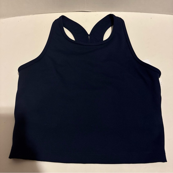 Beyond Yoga Tops - BEYOND YOGA Navy PowerBeyond Strive Cropped Tank Support Shelf Bra Sz XS NWT